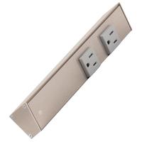Task Lighting 9" 15 amp 120 volt Satin Nickel Under Cabinet Power Strip